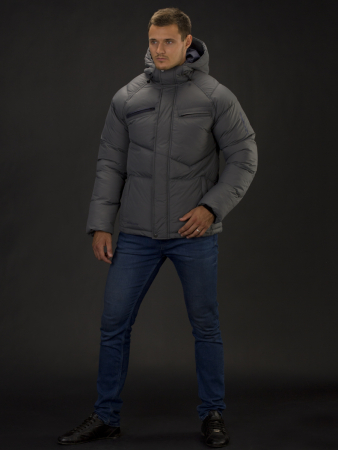 Куртка зимняя мужская Merlion SALOMON (серый/т.синий) 