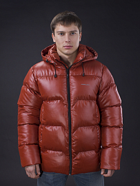Куртка зимняя мужская Merlion Богдан (терракот клетка)