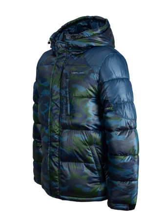 Куртка зимняя подростковая Merlion Hunter-2  (комуфляж синий) б