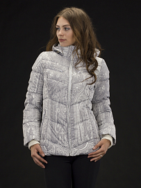 Куртка зимняя женская Merlion CHARLIS (серо/белый принт)
